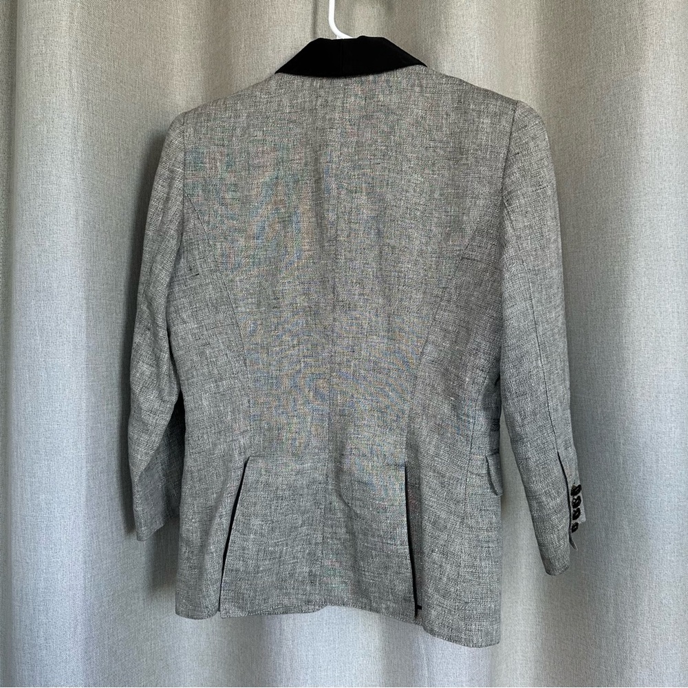 Smythe Gray Blazer with Black Lapel - Picture 3 of 11